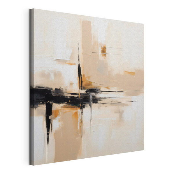 Schilderij van een zwart-wit schilderij Canvas Schilderijen Schilderij van een zwart-wit schilderij