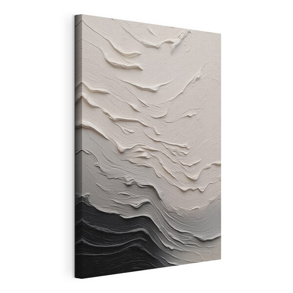 Witte en zwarte muur Canvas Schilderijen Witte en zwarte muur