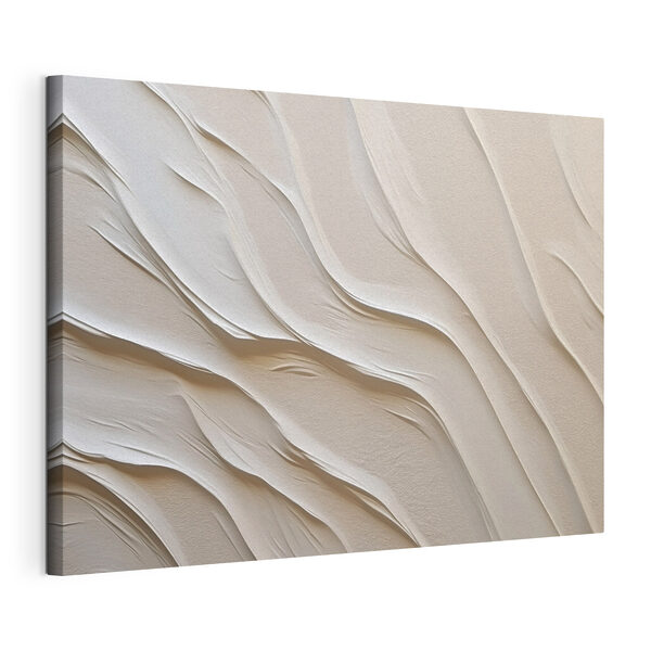 Canvas Schilderijen Wit zand met golvende lijnen