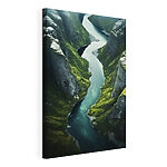 Canvas Schilderijen Een rivier die door een vallei stroomt