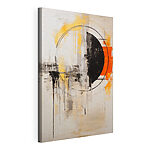 Canvas Schilderijen Schilderij van een cirkel en een zwarte cirkel