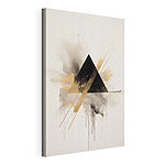 Canvas Schilderijen Abstracte driehoek met kleurvlekken