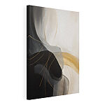 Canvas Schilderijen Abstracte lijnen in zachte kleuren