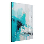 Canvas Schilderijen Blauw-wit schilderij