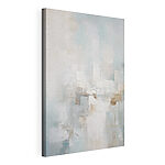 Canvas Schilderijen Schilderij met een witte en blauwe achtergrond