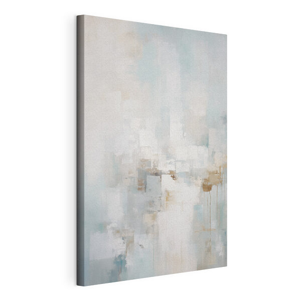 Schilderij met een witte en blauwe achtergrond Canvas Schilderijen Schilderij met een witte en blauwe achtergrond
