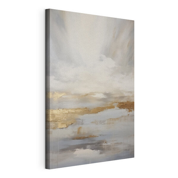 Witte en bruine muur Canvas Schilderijen Witte en bruine muur
