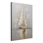 Canvas Schilderijen Schilderij van een zeilboot op het water