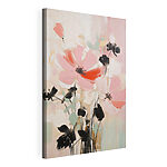 Canvas Schilderijen Schilderij van bloemen op een witte ondergrond