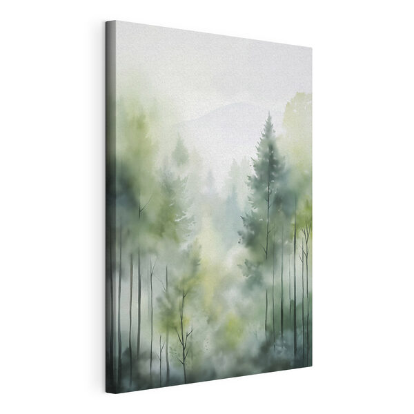 Schilderij van een bos Canvas Schilderijen Schilderij van een bos
