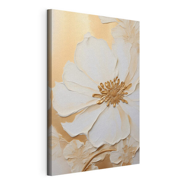 - Elegante bloem in zachte tinten Canvas Schilderijen - Elegante bloem in zachte tinten