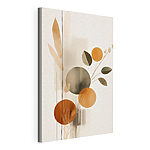 Canvas Schilderijen Rustige kleuren in een abstract botanisch ontwerp