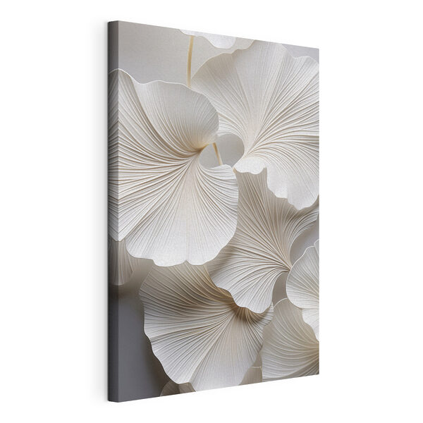 Groep witte bladeren Canvas Schilderijen Groep witte bladeren