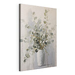 Canvas Schilderijen Schilderij van een plant in een vaas