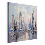 Canvas Schilderijen Schilderij van een stad