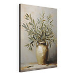 Canvas Schilderijen Schilderij van een plant in een vaas