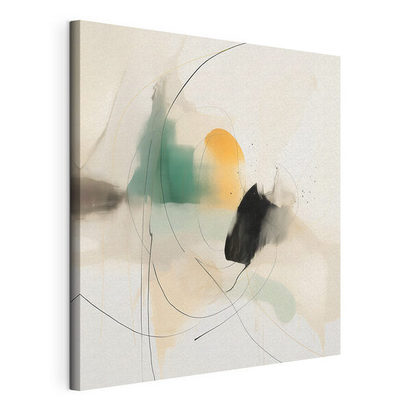 Schilderij van een cirkel en een cirkel Canvas Schilderijen Schilderij van een cirkel en een cirkel