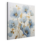 Canvas Schilderijen Schilderij van bloemen op een witte achtergrond
