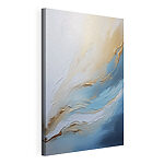Canvas Schilderijen Blauw-wit schilderij