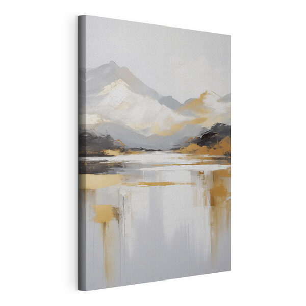 Canvas Schilderijen Schilderij van een bergketen