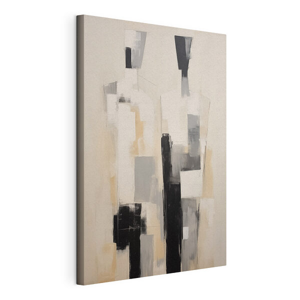 Canvas Schilderijen Schilderij van een paar mensen