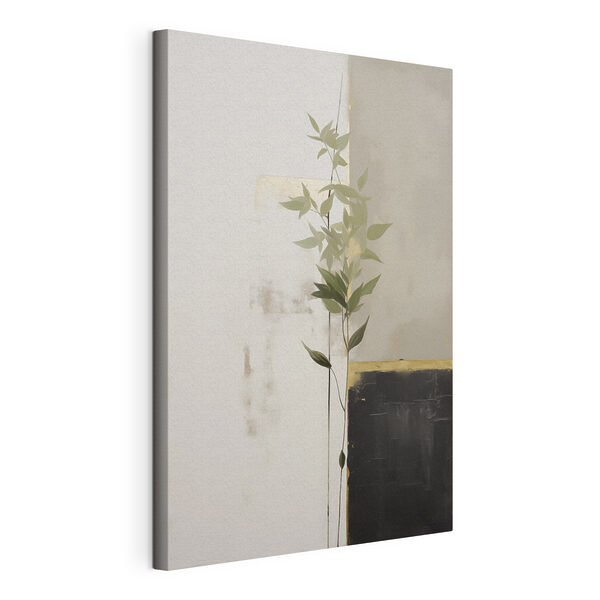 Canvas Schilderijen Plant die tegen een muur opgroeit