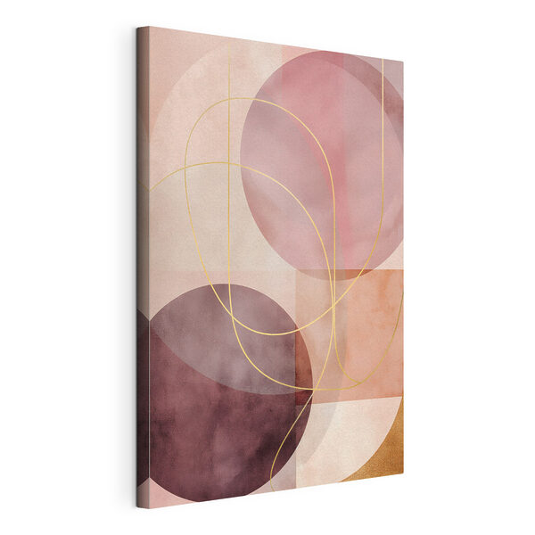 Zachte rondingen in ingetogen pasteltinten Canvas Schilderijen Zachte rondingen in ingetogen pasteltinten