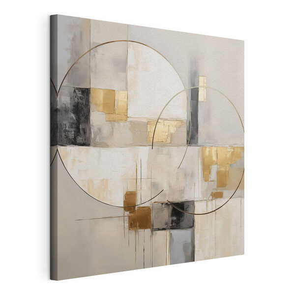 Abstracte vormen in zachte tinten Canvas Schilderijen Abstracte vormen in zachte tinten