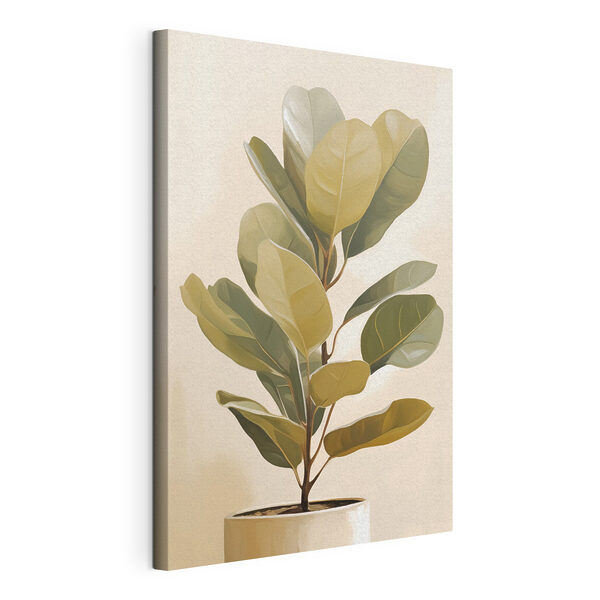 Kamerplant die voor natuurlijke schoonheid zorgt Canvas Schilderijen Kamerplant die voor natuurlijke schoonheid zorgt