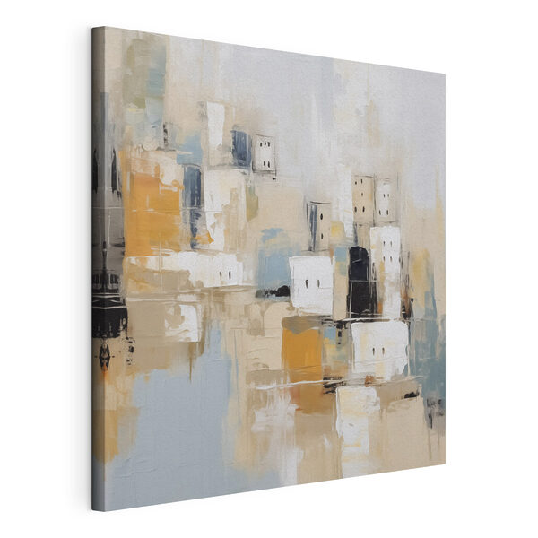 Schilderij van een stad Canvas Schilderijen Schilderij van een stad