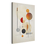 Canvas Schilderijen Abstracte vormen in warme kleuren