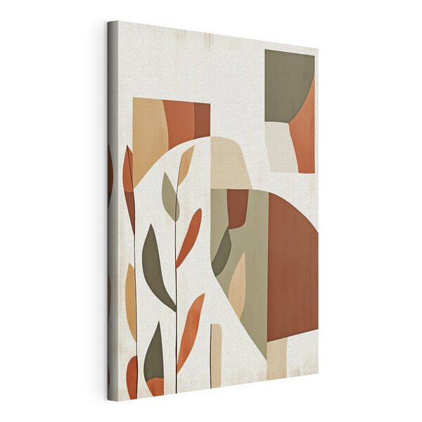 Schilderij van een vrouw met bladeren Canvas Schilderijen Schilderij van een vrouw met bladeren