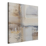Canvas Schilderijen Schilderij van een wit en bruin vierkant
