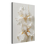 Canvas Schilderijen Elegant bloemmotief in zachte tinten