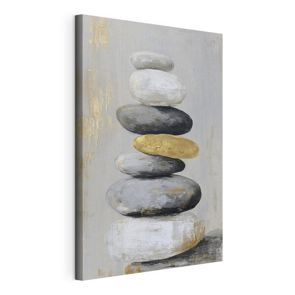 Schilderij van een stapel stenen Canvas Schilderijen Schilderij van een stapel stenen