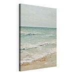 Canvas Schilderijen Strand met golven en zand