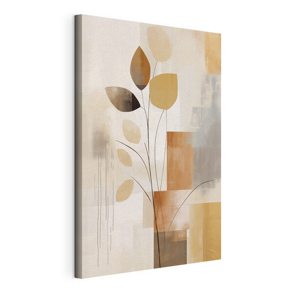Schilderij van een plant met bladeren Canvas Schilderijen Schilderij van een plant met bladeren