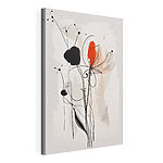 Canvas Schilderijen Schilderij van bloemen en lijnen