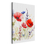 Canvas Schilderijen Aquarelschilderij van bloemen