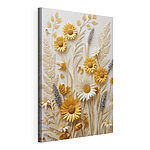 Canvas Schilderijen Levendige papieren bloemen in zachte tinten