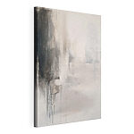 Canvas Schilderijen Abstracte schilderij in wit en zwart