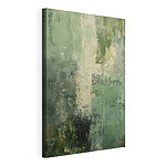 Canvas Schilderijen Groen-wit schilderij