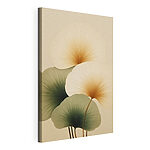 Canvas Schilderijen - Elegante bladeren in zachte tinten