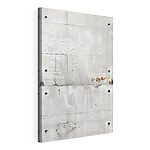 Canvas Schilderijen Witte muur met gaten erin