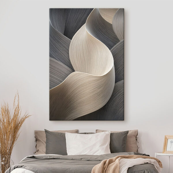 Vloeiende lijnen in zachte kleuren Canvas Schilderijen Vloeiende lijnen in zachte kleuren