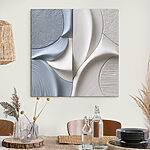 Canvas Schilderijen Een fascinerende compositie van texturen in rustige tinten