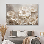 Canvas Schilderijen Groep witte bloemen