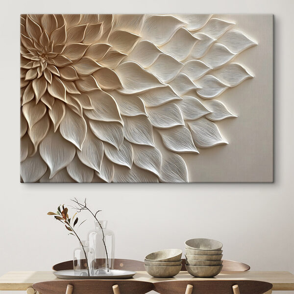 Canvas Schilderijen Op de natuur geïnspireerd wandontwerp met structuur