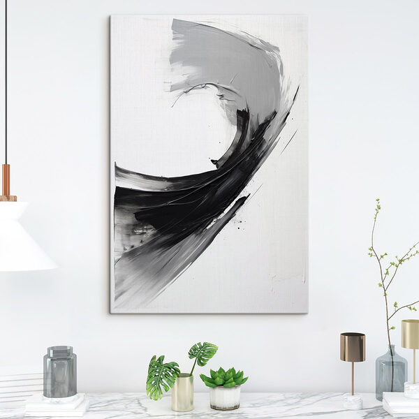 Zwart-wit schilderij Canvas Schilderijen Zwart-wit schilderij