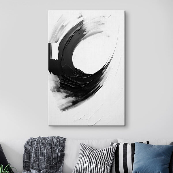 Zwart-wit schilderij Canvas Schilderijen Zwart-wit schilderij